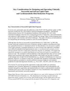 Key Considerations 2015 - National Lipid Association