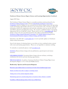August 2015 Issue - Northwest Climate Science Center