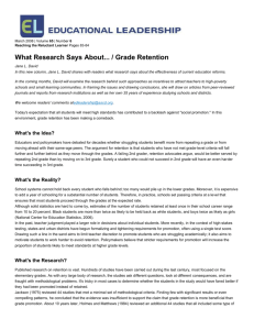 What Research Says About... / Grade Retention