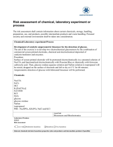 Risk assessment for the glucosensor development