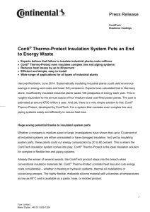 Huge saving potential thanks to insulated system parts