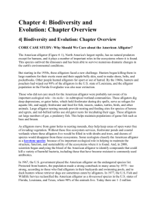 Chapter Overview 4] Biodiversity and Evolution: Chapter Overview