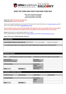 the booking form