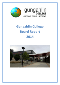 Gungahlin College Annual School Board Report 2014