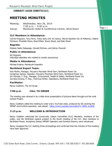CLC Meeting #4 - Nov 26 2014 - Mtg Minutes