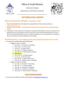 october 2015 update - Archdiocese of Kingston