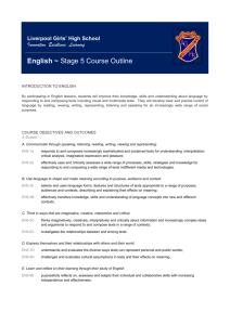 English ~ Stage 5 Course Outline