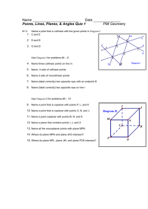 Name Date Points, Lines, Planes, & Angles Quiz 1 PMI Geometry #1