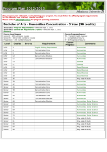 Humanities - Advising Services