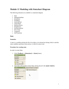 Module 11 Modeling with Statechart Diagram