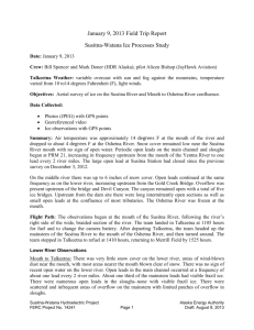 Field Trip Report Susitna-Watana Ice Processes Study January 9