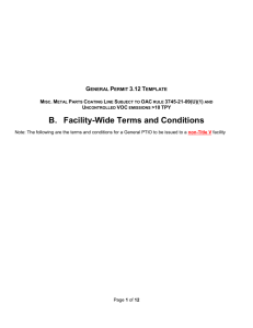 B. Facility-Wide Terms and Conditions