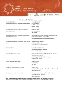 Please click here for a list of all NSW Landcare Award winners