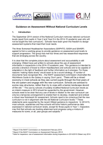 Guidance on Assessment Without National Curriculum Levels
