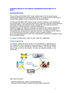 RESEARCH GROUPS OF THE CHEMICAL ENGINEERING