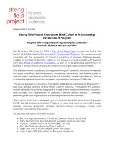 Strong Field Project Announces Third Cohort of its Leadership