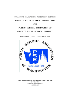 PSE-CBA-2013-2015 - Granite Falls School District