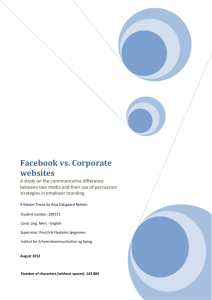 Facebook vs. Corporate websites
