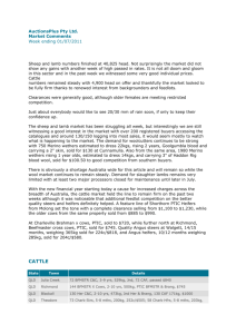 AuctionsPlus Pty Ltd. Market Comments Week ending 01/07/2011