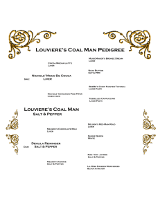 Louviere`s Coal Man Pedigree MusicMaker`s Bronze Dream Liver