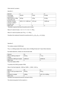 Chem tutorial 1 answers - 12S7F-note