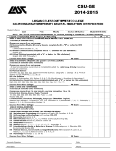 CSU-GE - Los Angeles Southwest College