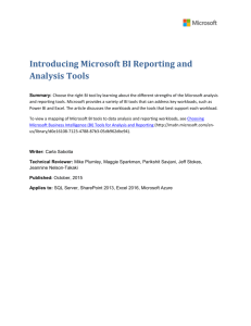 Introducing Microsoft BI Reporting and Analysis