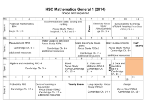 Year 12 2 Unit General Mathematics 1