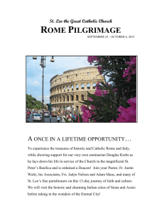 2015 Rome Pilgrimage - St. Leo Catholic Church | Minot, ND