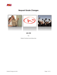 Request a grade change as an Instructor