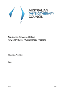 Application for Accreditation of a new entry