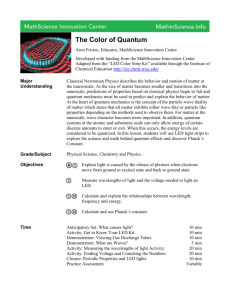 color of quantum lesson plan