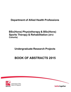 Book of Abstracts - Undergraduate Research Projects