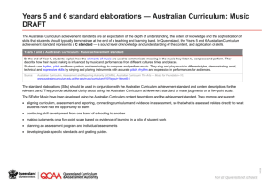 Years 5 and 6 standard elaborations * Australian Curriculum: Music
