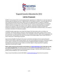 Targeted Genetics Education for 2012