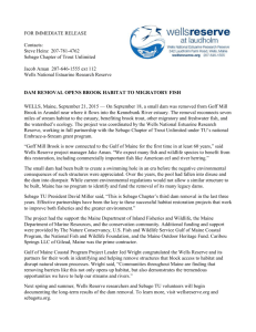 press release - Wells National Estuarine Research Reserve