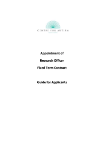 Appointment of Research Officer Fixed Term Contract Guide for