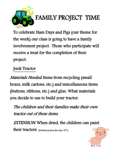 our class is going to have a family involvement project. Those who