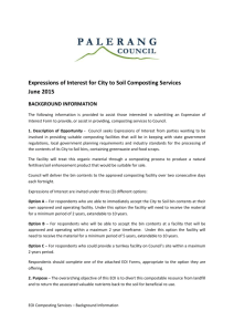 Expression of Interest for City to Soil Composting