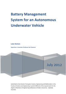 Battery Management System for an Autonomous Underwater Vehicle