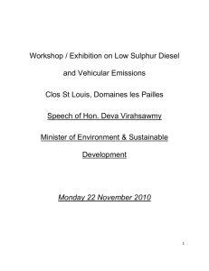 10.11.22 Workshop Low Sulphur Diesel