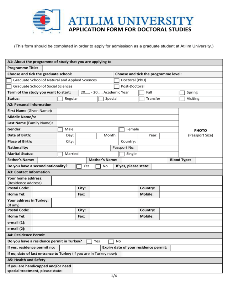 phd supervisor application form
