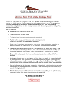 How to Fair Well at the College Fair 2014