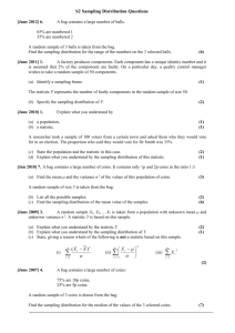 S2 - Chapter 6 - Populations and Samples - Exam