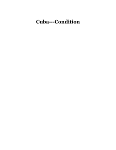 Cuba---Condition - Open Evidence Project