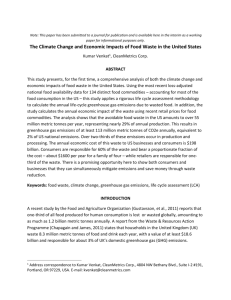 The Climate Change and Economic Impacts of Food Waste in the