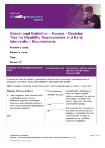 Access - Decision Tree for Disability and Early Intervention