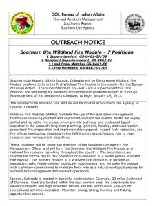 Southern Ute Wildland Fire Module – 7 Positions