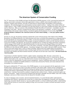 The American System of Conservation Funding