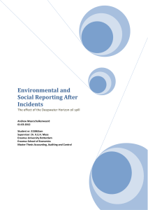 Environmental and Social Reporting After Incidents